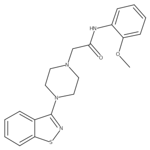 2-[4-(1,2-benzothiazol-3-yl)piperazin-1-yl]-N-(2-methoxyphenyl)acetamide结构式