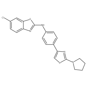 6-Chloro-N-(4-(2-(pyrrolidin-1-yl)thiazol-4-yl)phenyl)benzo[d]thiazol-2-amine Structure