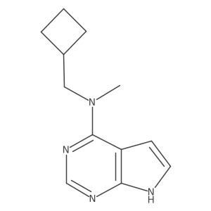 N-(Cyclobutylmethyl)-N-methyl-7H-pyrrolo[2,3-d]pyrimidin-4-amine Structure