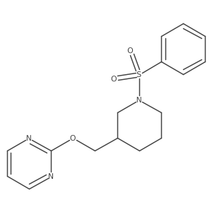 2-{[1-(Benzenesulfonyl)piperidin-3-yl]methoxy}pyrimidine Structure