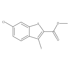 Methyl 6-chloro-3-iodobenzo[b]thiophene-2-carboxylate结构式