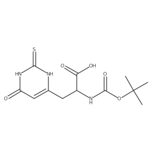 2-{[(Tert-butoxy)carbonyl]amino}-3-(6-oxo-2-sulfanyl-1,6-dihydropyrimidin-4-yl)propanoic acid Structure
