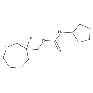 3-Cyclopentyl-1-[(6-hydroxy-1,4-dithiepan-6-yl)methyl]urea Structure