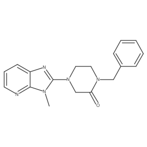 1-benzyl-4-{3-methyl-3H-imidazo[4,5-b]pyridin-2-yl}piperazin-2-one Structure