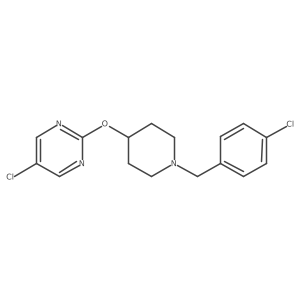5-Chloro-2-({1-[(4-chlorophenyl)methyl]piperidin-4-yl}oxy)pyrimidine Structure