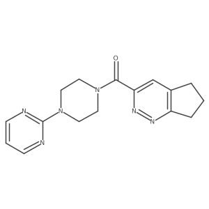 2-(4-{5H,6H,7H-cyclopenta[c]pyridazine-3-carbonyl}piperazin-1-yl)pyrimidine结构式