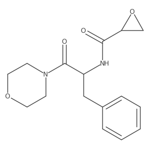 N-[1-(morpholin-4-yl)-1-oxo-3-phenylpropan-2-yl]oxirane-2-carboxamide结构式