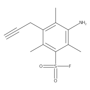 3-Amino-2,4,6-trimethyl-5-(prop-2-yn-1-yl)benzene-1-sulfonyl fluoride结构式