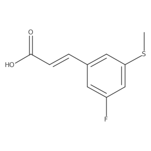 (E)-3-(3-Fluoro-5-(methylthio)phenyl)acrylic acid Structure