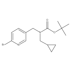tert-Butyl ((6-bromopyridin-3-yl)methyl)(cyclopropylmethyl)carbamate结构式