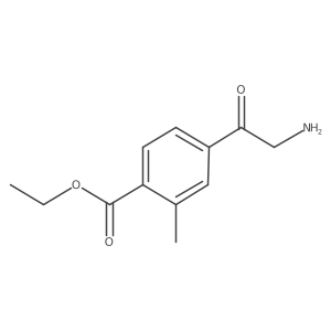 Ethyl 4-(2-aminoacetyl)-2-methylbenzoate结构式