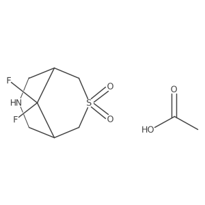 9,9-Difluoro-3lambda6-thia-7-azabicyclo[3.3.1]nonane-3,3-dione,aceticacid结构式