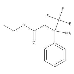 Ethyl 3-amino-4,4,4-trifluoro-3-phenylbutanoate结构式