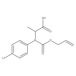 (2S)-2-[(4-chlorophenyl)[(prop-2-en-1-yloxy)carbonyl]amino]propanoic acid Structure