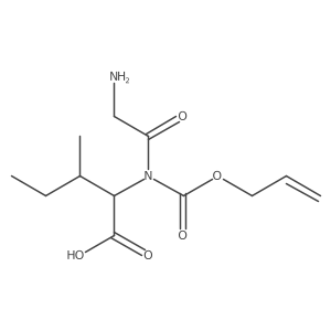 (2S,3S)-2-{2-amino-N-[(prop-2-en-1-yloxy)carbonyl]acetamido}-3-methylpentanoic acid结构式