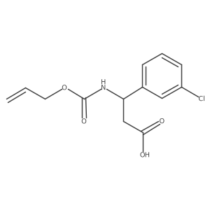 (3R)-3-(3-chlorophenyl)-3-{[(prop-2-en-1-yloxy)carbonyl]amino}propanoic acid结构式