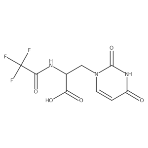 3-(2,4-Dioxo-1,2,3,4-tetrahydropyrimidin-1-yl)-2-(2,2,2-trifluoroacetamido)propanoic acid Structure