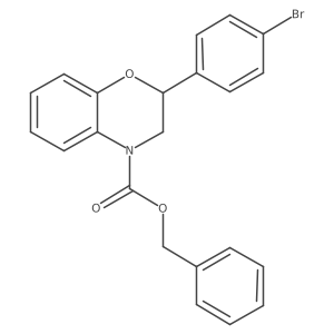 benzyl 2-(4-bromophenyl)-3,4-dihydro-2H-1,4-benzoxazine-4-carboxylate Structure