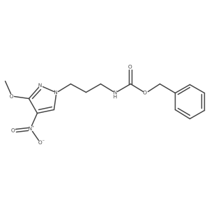 benzyl N-[3-(3-methoxy-4-nitro-1H-pyrazol-1-yl)propyl]carbamate结构式