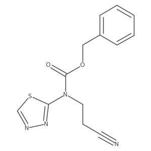 benzyl N-(2-cyanoethyl)-N-(1,3,4-thiadiazol-2-yl)carbamate结构式