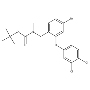 tert-butyl N-{[4-bromo-2-(3,4-dichlorophenoxy)phenyl]methyl}-N-methylcarbamate结构式