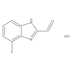 4-Fluoro-1H-benzo[d]imidazole-2-carbaldehyde hydrochloride结构式