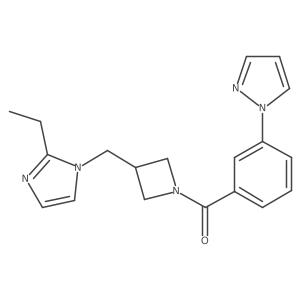 2-ethyl-1-({1-[3-(1H-pyrazol-1-yl)benzoyl]azetidin-3-yl}methyl)-1H-imidazole Structure