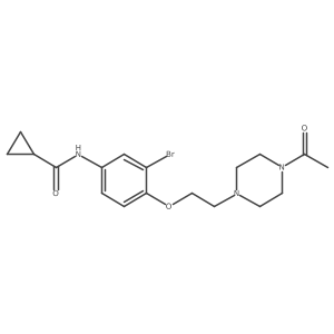 N-[4-[2-(4-acetyl-1-piperazinyl)ethoxy]-3-bromophenyl]Cyclopropanecarboxamide Structure
