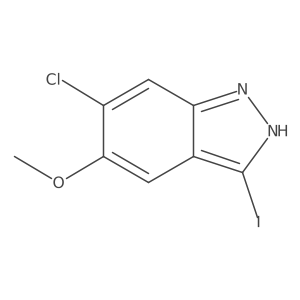 6-Chloro-3-iodo-5-methoxy-1H-indazole结构式