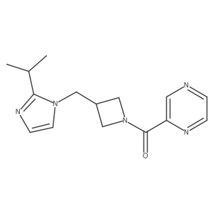 2-(3-{[2-(propan-2-yl)-1H-imidazol-1-yl]methyl}azetidine-1-carbonyl)pyrazine Structure