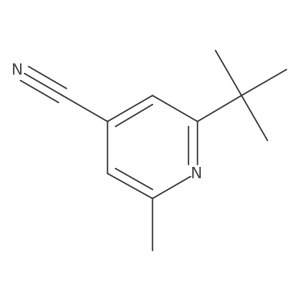 2-(1,1-Dimethylethyl)-6-methyl-4-pyridinecarbonitrile Structure