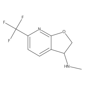 N-Methyl-6-(trifluoromethyl)-2,3-dihydrofuro[2,3-B]pyridin-3-amine Structure