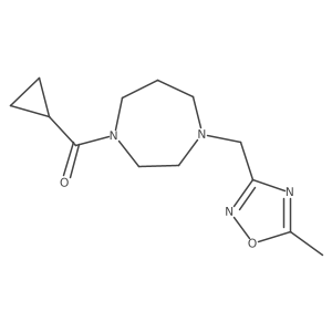 1-Cyclopropanecarbonyl-4-[(5-methyl-1,2,4-oxadiazol-3-yl)methyl]-1,4-diazepane Structure