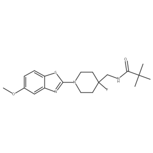 N-{[4-fluoro-1-(5-methoxy-1,3-benzothiazol-2-yl)piperidin-4-yl]methyl}-2,2-dimethylpropanamide Structure