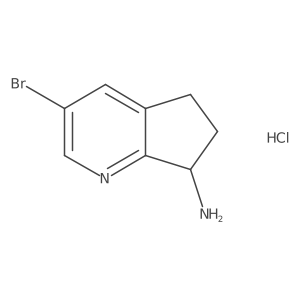 (7S)-3-Bromo-6,7-dihydro-5H-cyclopenta[B]pyridin-7-amine hydrochloride Structure