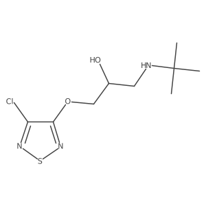 3-(3-Tert-butylamino-2-hydroxypropyloxy)-4-chloro-1,2,5-thiadiazole结构式