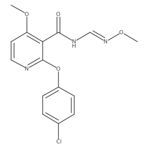 2-(4-chlorophenoxy)-4-methoxy-N-[(methoxyimino)methyl]nicotinamide Structure
