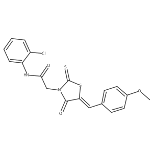 (E)-N-(2-chlorophenyl)-2-(5-(4-methoxybenzylidene)-4-oxo-2-thioxothiazolidin-3-yl)acetamide Structure