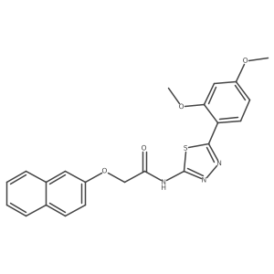 N-(5-(2,4-dimethoxyphenyl)-1,3,4-thiadiazol-2-yl)-2-(naphthalen-2-yloxy)acetamide结构式