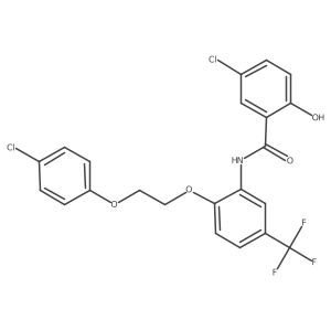 Benzamide,5-chloro-n-[2-[2-(4-chlorophenoxy)ethoxy]-5-(trifluoromethyl)phenyl]-2-hydroxy-结构式