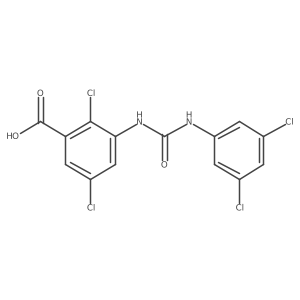 2,5-Dichloro-3-[3-(3,5-dichloro-phenyl)-ureido]-benzoic acid结构式