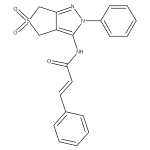 (Z)-N-(5,5-dioxido-2-phenyl-4,6-dihydro-2H-thieno[3,4-c]pyrazol-3-yl)-3-phenylacrylamide Structure