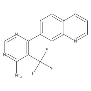 6-Quinolin-7-yl-5-(trifluoromethyl)pyrimidin-4-amine结构式