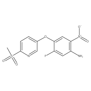 5-Fluoro-4-(6-methanesulfonyl-pyridin-3-yloxy)-2-nitro-phenylamine结构式
