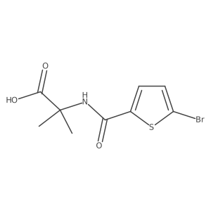 2-[(5-Bromo-thiophene-2-carbonyl)-amino]-isobutyric acid Structure