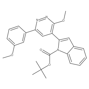 Tert-butyl 2-(3-methoxy-6-(3-methoxyphenyl)pyridazin-4-yl)-1h-indole-1-carboxylate Structure