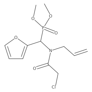 Dimethyl P-[[(2-chloroacetyl)-2-propen-1-ylamino]-2-furanylmethyl]phosphonate Structure