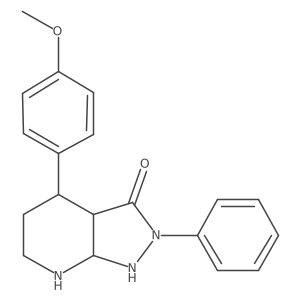 4-(4-methoxyphenyl)-2-phenyl-3a,4,5,6,7,7a-hexahydro-1H-pyrazolo[3,4-b]pyridin-3-one结构式