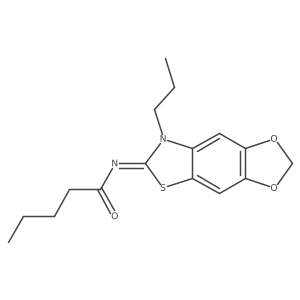 (Z)-N-(7-propyl-[1,3]dioxolo[4',5':4,5]benzo[1,2-d]thiazol-6(7H)-ylidene)pentanamide Structure