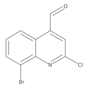8-Bromo-2-chloroquinoline-4-carbaldehyde Structure